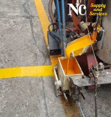 รับตีเส้นจราจร ตีเส้นในโรงงาน งานสัญลักษณ์จราจร